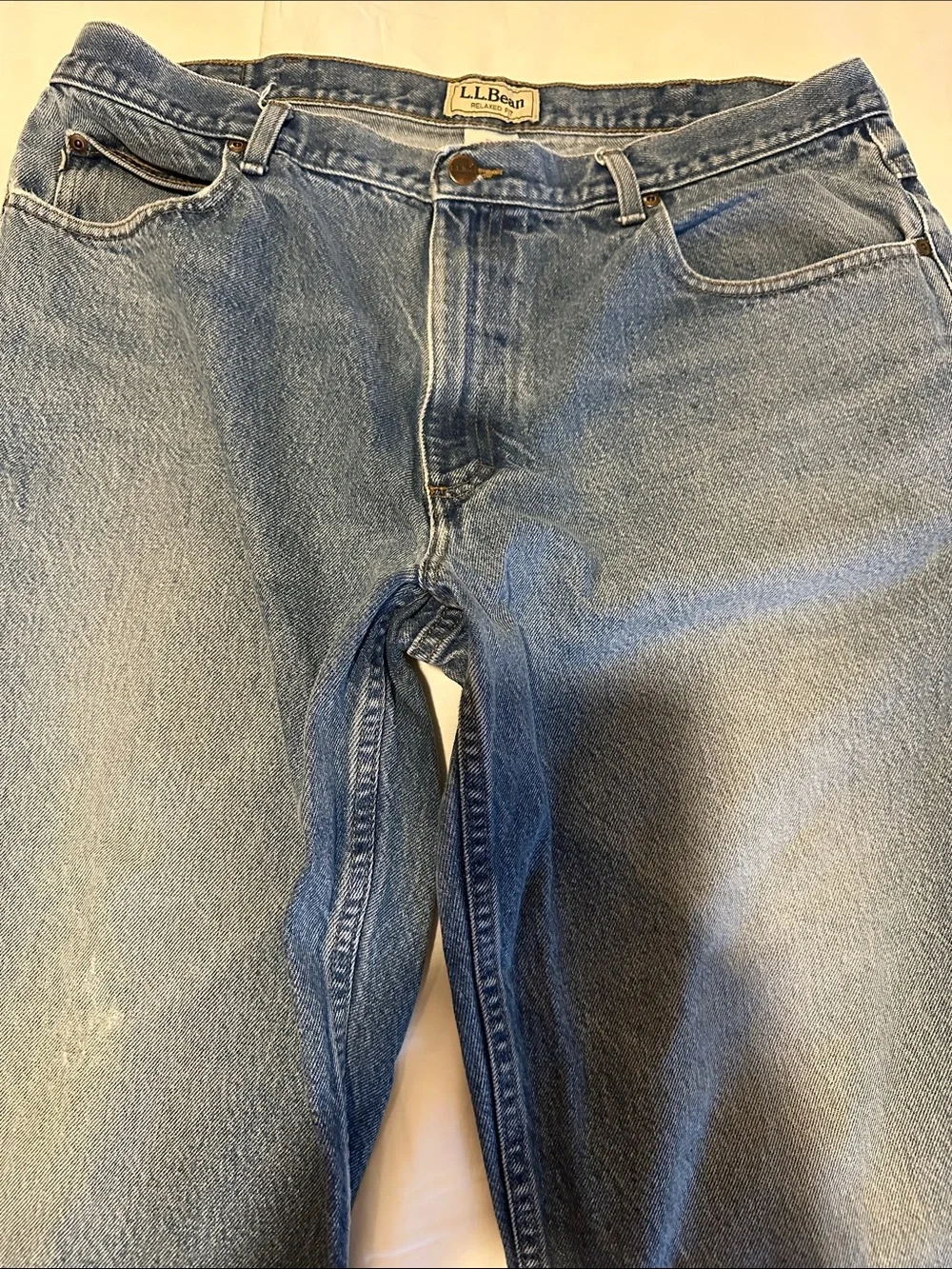 L.L. Bean Men's Straight Jeans — Classic Blue Denim